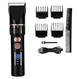 DAXXIN Hair Cutting Tool, Electric Hair Clipper Rechargeable Hair Trimmer Titanium Ceramic Blade Salon for Men Hair Cutting Barber Machine LCD Display