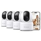 GALAYOU 2K Indoor Cameras for Home Security-Baby/Pet/Dog/Cat Monitor with Phone APP, Wi-Fi Camera with 360° PTZ, Wired Plug, Two-Way Talk Nanny Cam, Easy Set Up, 24/7 TF Card&Cloud Storage, G2 4Pack