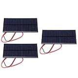 Zunate 3pcs 6V 1W Polycrystalline Solar Panel Cell Power Module with 30cm Cable, Small Solar Panel for DIY Science Projects, Lawn Lights, Phone Charger, and Battery Charging