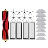 Compatible with Roborock S5 S50 S51 S55 S6 S60 S6 Pure Vacuum Cleaner Accessories HEPA Filter Mop Cloth Side Main Brush Spare Parts(21pcs A)