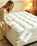 Mattress Topper 1000 Gsm, Westmonth Premium Quilted 1000gsm Extra Thick Mattress Topper, Fluffy Soft & Breathable Cooling Memory Foam Mattress Topper for Back Pain, 8-21" Deep Pocket (California King)