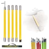Sturdy Safety Rescue Hook Tool, Epoxy Resin Electrical Safety Tool for Emergency Rescue, Adjustable Operating Rod Hot Stick with Strage Bag(Yellow,4.0m 4-Section 66kv)