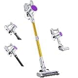 OLIXIS Cordless Vacuum Cleaner with Flexible Steering & Extendable Pole,3 Brush Heads, Lightweight Wireless Rechargeable Upright Vacuum with LED Light & Wall Mount for Hardwood Floors & Carpet
