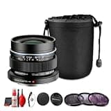 OM SYSTEM M.Zuiko Digital ED 12mm f/2 Lens, Micro Four Thirds Wide Angle Lens, 24mm Equivalent, Fast Prime Lens for Street Photography and Landscapes (Bundle)