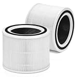 HSIAMEN 12070 Filter Replacement Compatible with Clorox Air Purifier 11070 Medium Room, 3-in-1 H13 HEPA & Activated carbon Filter, White 2-Pack