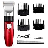DUYHBAWRS Electric Hair Trimmer Men Clipper Adult Rechargeable Ceramic Cutting Hair Cutter Length Adjusted(D)