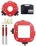 TANYO Router Corner Radius Template, Plastic Box Router Jig with 8 Radius, Aluminum Alloy Router Templates for Woodworking R10/R15/R20/R25/ R30/R35/R40/R50