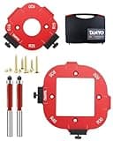 TANYO Router Corner Radius Template, Plastic Box Router Jig with 8 Radius, Aluminum Alloy Router Templates for Woodworking R10/R15/R20/R25/ R30/R35/R40/R50