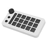 Yunseity 15 Key Studio Controller Stream Controller Macro Keyboard with Customizable LCD Keys Visual Profiles for OBS for Twitch for PC Content Creators (White)