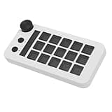 Yunseity 15 Key Studio Controller Stream Controller Macro Keyboard with Customizable LCD Keys Visual Profiles for OBS for Twitch for PC Content Creators (White)