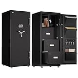 TIGERKING 2-Hour Fireproof File Cabinet, 4-Drawer Water-Resistant Legal Size Locking File Cabinet with Digital Keypad, 110mm Thick Door, 489 lb Heavy-Duty Document Safe for Home Office & Business