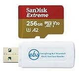 SanDisk MicroSD Extreme UHS-I Class 10 256GB Memory Card SDSQXAV-256G-GN6MN