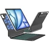 ZYNTHRALIX Keyboard Case for iPad Air 11-inch 2026 (M4/M3/M2) & iPad Pro 11 inch(1/2/3/4 Gen), Magic-Style Keyboard for iPad Air 5th/4th, 11-Color Backlit, Smart Trackpad, Pencil Buckle, Flat Black