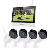 ANNKE 3MP 4CH Wireless Security Camera System with 7" Touchscreen Monitor, 4PCS 3MP WiFi Camera Outdoor, PIR Human Detection, 100ft Night Vision, 2-Way Audio