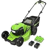 Greenworks 48V 21 in Self-Propelled Lawn Mower, (2) 5.0 Ah Battery Kit