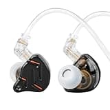2026 Latest KZ ZST PRO X in Ear Monitor Headphone, 1BA 1DD Hybrid Driver Wired Gaming Earbuds Deep Bass Sound Ear buds HiFi IEM for Gaming Music Video Singer Musician Drummer (without mic, Black Gold)