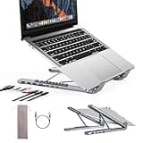 JOYHIAS Laptop iPad USB C Docking Station Stand,Aluminum Tablet Holder, 8 in 1 USB C Hub with 4K HDMI, PD 100W, 2 USB 3.0, SD/TF Reader, for MacBook/iPad/Dell/HP/Surface/Lenovo, Plug and Play