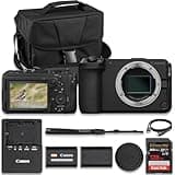 Canon EOS R6 V Mirrorless Camera | USA Model | with SanDisk Extreme PRO 128GB Memory Card + Extra Replacement Battery + HDMI Cable + Camera Carrying Case (11pc Bundle)