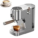 Vdniduir Semi-Automatic Coffee Machine, Espresso Maker,50-100ml Adjustable, with Touchscreen & 58mm Portafilter,for Hot/Cold Brew (Silver)
