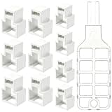 Ethernet Cable Lock - 10 Pcs RJ45 Network Cable Locking System | Plug Cover Blocker with 1 Key | Heavy Duty ABS Security Port Protector for Home School Lab Workplace Conference Room Server