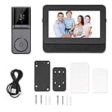 Smart Video Doorbell with 4.3" IPS Screen, HD Camera, Two-Way Audio, Night Vision, Real-Time Alerts, Easy Installation, Support TF Card, Wireless Doorbell Camera for Home Apartment Office Security