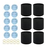 10Pack 90107/90137Vac Filter And 6Pcs 90585 Foam Sleeve Filtter Kit,Compatible For 5 Gallon Wet Dry Vacuum Cleaner