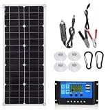 Aumotop SemiFlexible 30W 18V Solar Panel for USB Cell Phone Charger, High Efficiency Solar Charging Panel for Camping, Hiking, Home Use (Type 3)