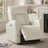 KISLOT Wall Hugger Power Recliner Chair with USB & Type-C Ports Faux Leather Recliner 135° Reclining Small Space Electric Sofa for RV Living Room Bedroom