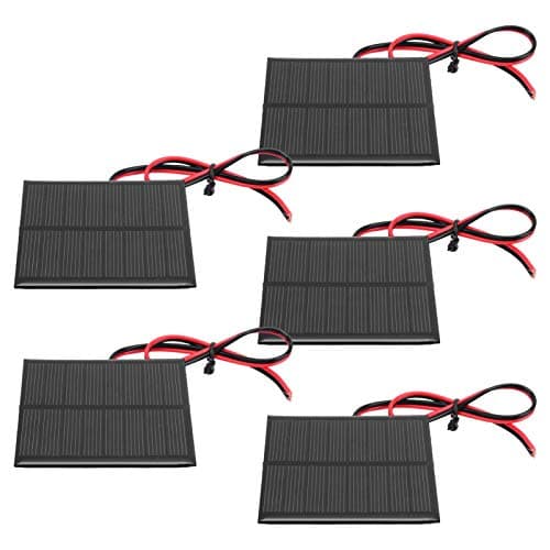 Fesjoy Portable Polysilicon Solar Panel with Special Craftsmanship for Solar Phone Chargers, 5PCS
