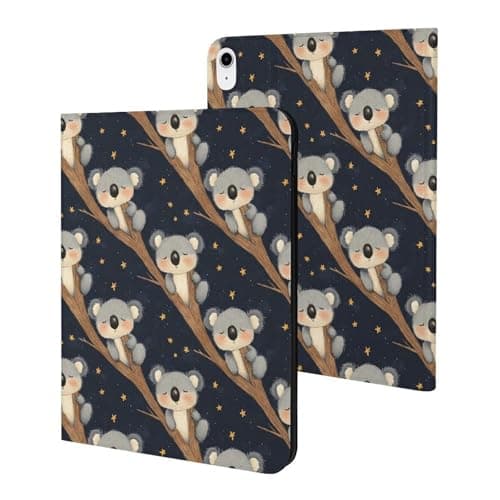 Compatible with iPad A16 Case 11 Inch 2025, Compatible with iPad 10th Generation Case 10.9 Inch 2022, Sleeping Cute Koala Print Slim Tablet Cover, with Stand, Auto Wake/Sleep