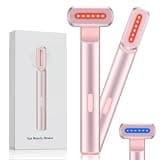 4-in-1 Light-Therapy-Wand,Red Light Therapy for Face and Neck - Microcurrent Facial Device for Anti-Aging - Face & Eye Massager Skincare (2 Colors led Light)