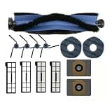 Replacement Parts Kit ,Compatible with Eufy X10 Pro Omni Robot Vacuum Accessories, Main Roller Brush Filters Dust Bags Side Brushes Mop Pads(14pc)