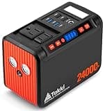 Takki 88.8Wh Portable Power Station Peak 120W Lithium Battery Small Generator Power Bank with 110V AC Outlet Battery Backup for Camping Home Use Emergency(Solar Panel Optional)