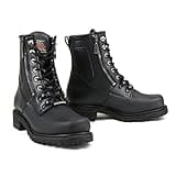 MILWAUKEE MOTORCYCLE CLOTHING CO. MMCC MB416 Men's Trooper Black Leather Biker Boots - Riding Footwear - 11.5 EEE