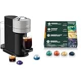 Nespresso Vertuo Next Coffee and Espresso Maker by Breville, Light Grey + Starbucks Capsules