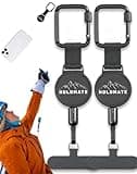 Holdmate - Phone Lanyard, Retractable Phone Tether, Anti-Drop Safety Lanyard For Iphone & Smartphones, Locking Clip & 360° Swivel, Secure Holder For Skiing, Hiking, Cycling, Travel (2)