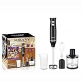 Hand Blender 4- In- 1 Immersion Blender Handheld,Stainless Steel Blades,2 Speed Controls,for Smoothies,Soups,Sauces