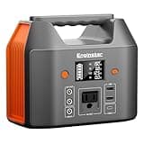 EnginStar Portable Power Station 150W 155Wh Solar Generator 110V 42000mAh Portable Power Bank w/AC Outlet, 6 Outputs External Battery Backup LED Light for Outdoor Camping