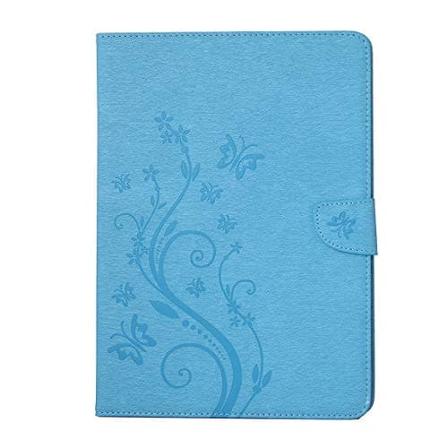 Flip Case for Galaxy Tab A 8.0 T350, Protective Cover PU Leather Wallet Shell Simple Embossing Case with Stand for for Samsung Galaxy Tab A 8.0" SM-T350/ SM-T355 (2015 Version) Tablet -Sky Blue