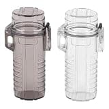 Qudinip Water Proof Pocket Box, 2 Pcs Plastic Portable Key Case Holder with Airtight Lid and Rubber Seal for Outdoor Camping Travel Hiking Water Sports (Black White)