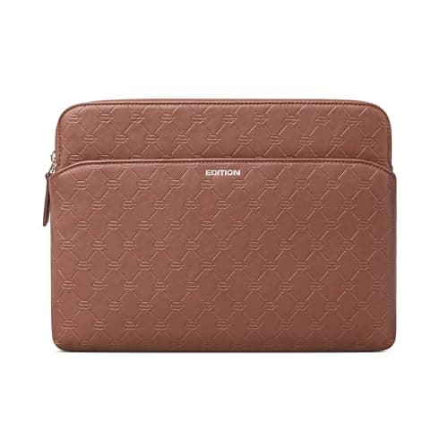 Comfyable x Edition Tablet Sleeve 11 Inch, Compatible with 11" iPad Air/Pro M4 2026, Smart/Magic Keyboard with Pencil Holder, Faux Leather Case with a Front Zip Pocket for Men Women, Brown