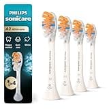 Philips Sonicare A3 All-in-One Genuine Replacement Electric Toothbrush Heads, 4 Pack One Year Supply, for Effective whitening, Plaque Removal and Better Gum Health, White, HX9094/65