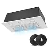 Range Hood Insert 400CFM Build-In/Insert Stainless Steel Kitchen Vent Hood |3-Speed Controls |Gesture & Touch Control LED Lights| 6 Layers Grease Filters|Ducted/ductless Convertible (30 Inch)
