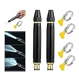 2027 Upgraded High Pressure Hose Nozzle Kit with Clamps, Jet Nozzle Power Washer for Garden Hose, Adjustable 3 Spray Modes, Leak-Proof for Car Wash & Watering Plants(2)