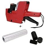 Tyenaza Price Marking Machine Set, 8 Digits Price Marking Machine Single Line Handheld Adjustable Pricing Labeller with Label Paper(23 x 13.5 x 5.5cm)