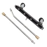 Pressure Washer Undercarriage Cleaner with 6 Nozzles and 2 Extension Wands for Efficient Chassis Cleaning - Durable Stainless Steel and Aluminum, 4000psi (Car Chassis Sprinkler)