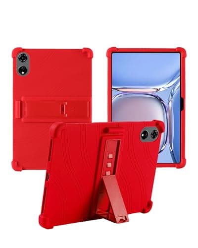 for Blackview Mega 3 2025 12.1 Inch Tablet Case,BOVUGAC Soft Silicone Adjustable Stand Shockproof Kids Friendly for Blackview Mega3 12.1" Tablet(Red)