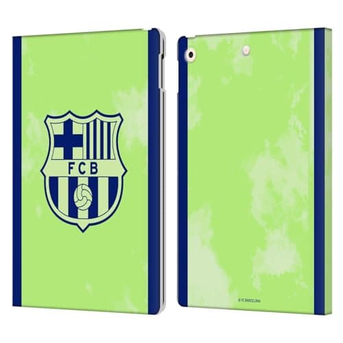 Head Case Designs Officially Licensed FC Barcelona Third 2024/25 Crest Kit Leather Wallet Case Compatible with Apple iPad 10.2 2019/2020/2021