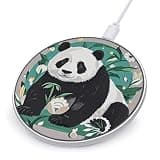 Panda Graphic Black White Wireless Charger, Fast Charging Pad