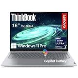 Lenovo ThinkBook 16 Gen 8 AI PC Laptop, Intel Core Ultra 7 255H, 32GB DDR5 RAM, 1TB SSD, 16" WUXGA Display, Thunderbolt 4, WiFi 6E, Fingerprint Reader, Windows 11 Pro, Business Laptop
